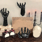Gothic Halloween Indoor Decor: 12-Pack Bat Sticker Wall Hangings (Spooky Hands & Lit Candles) for Gothic Walls