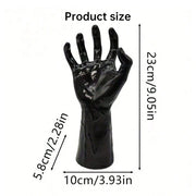 Gothic Halloween Indoor Decor: 12-Pack Bat Sticker Wall Hangings (Spooky Hands & Lit Candles) for Gothic Walls