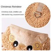 Cat Christmas Warm Thick Elk Cloak Small Dog Halloween Funny Pet Clothes