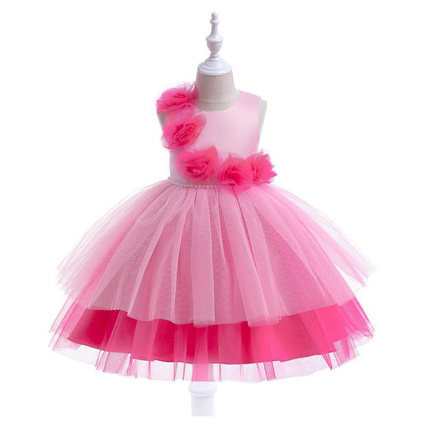 Halloween Costume Dress for Girls Witch Role Play Cosplay Party Performance Dress with Tulle Skirt