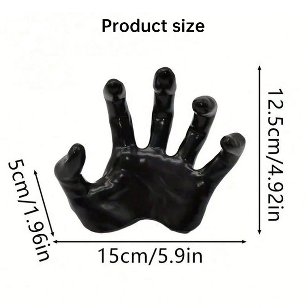 Gothic Halloween Indoor Decor: 12-Pack Bat Sticker Wall Hangings (Spooky Hands & Lit Candles) for Gothic Walls