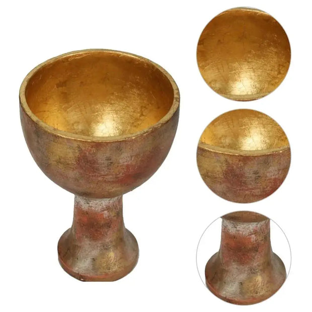 Indiana Jones Holy Grail Cup Props Vintage Trophy Resin Crafts Decorations Halloween Carnival Cosplay Costume Accessories