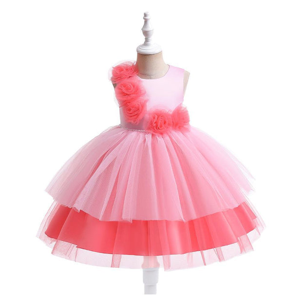 Halloween Costume Dress for Girls Witch Role Play Cosplay Party Performance Dress with Tulle Skirt