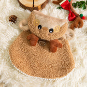 Cat Christmas Warm Thick Elk Cloak Small Dog Halloween Funny Pet Clothes