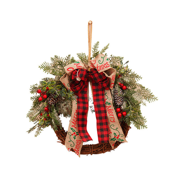 Christmas 40CM PE Wreath Door Hanging Vine Ring Decoration Outdoor Hanging Decor