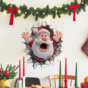 Cartoon Santa Claus Wall Sticker for Christmas Creative Festival Party Background Wall Decoration