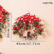 Christmas 40CM PE Wreath Door Hanging Vine Ring Decoration Outdoor Hanging Decor