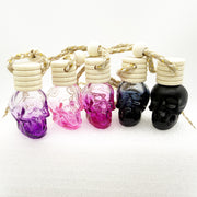 8ML five-line cover color spray skull glass bottle pendant empty bottle wooden cover new style multi-color Halloween