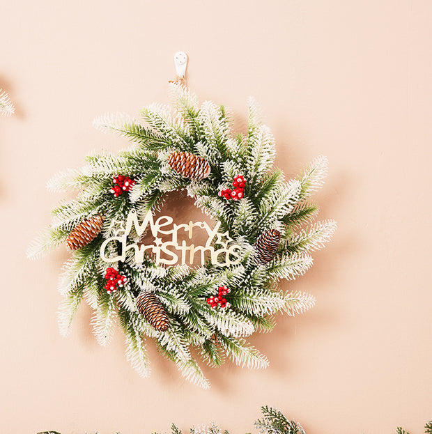 Christmas 40CM PE Wreath Door Hanging Vine Ring Decoration Outdoor Hanging Decor