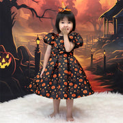 Princess Long Halloween Cospla Performance  Dress Female Children Design Pleated Skirt