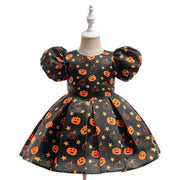 Princess Long Halloween Cospla Performance  Dress Female Children Design Pleated Skirt